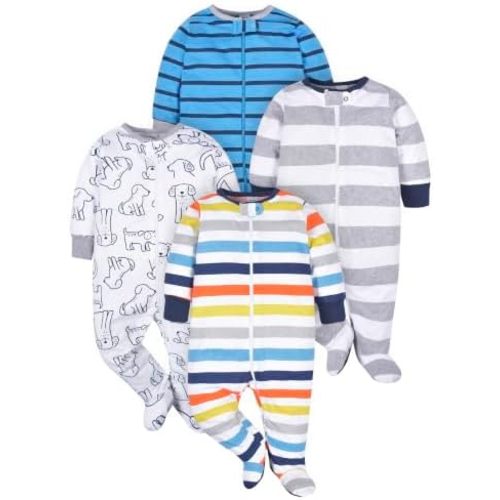 Onesies Brand Baby Boys' 4-pack Sleep 'N Play Footies