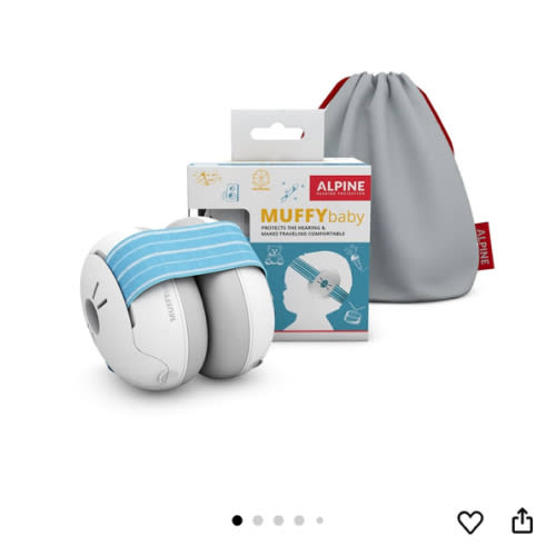 Alpine Muffy Baby Ear Protection for Babies and Toddlers up to 36 Months - CE & ANSI Certified - Noise Reduction Earmuffs - Comfortable Baby Headphones Against Hearing Damage & Improves Sleep - Blue