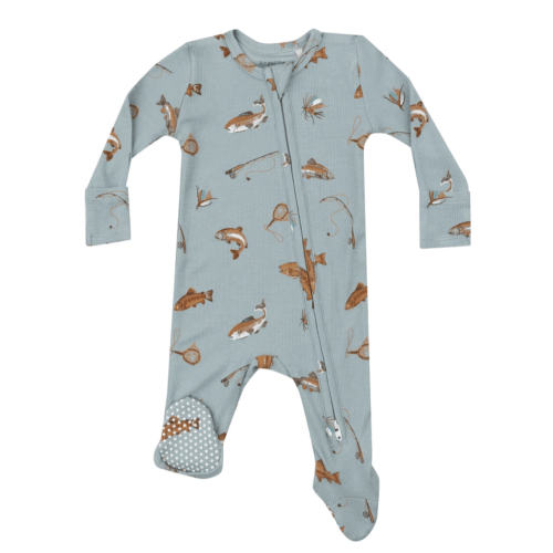 2 Way Zipper Footie - Trout – Angel Dear