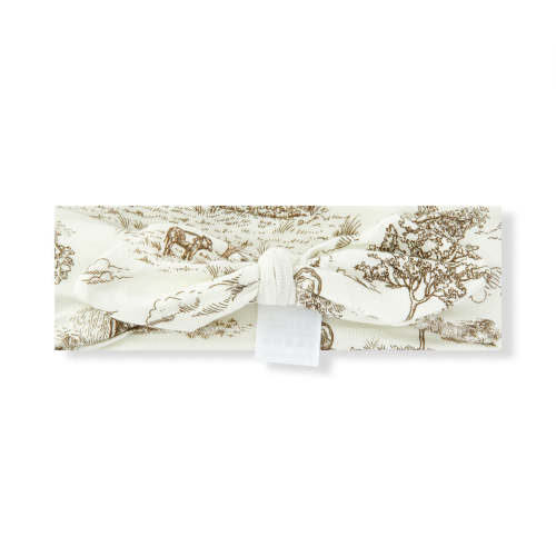 Country Toile Luxe Stretch Knotted Headband