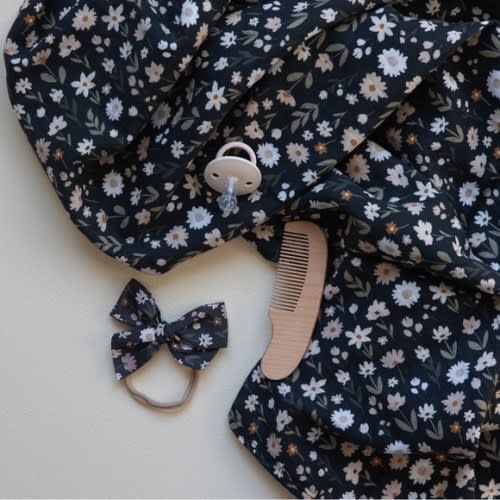 Peach & Proper Midnight Floral Swaddle Blanket
