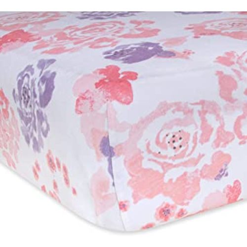 Burt's Bees Baby - Fitted Crib Sheet, Girls & Unisex 100% Organic Cotton