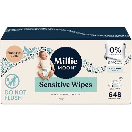 Millie Moon Sensitive wipes, 648 CT