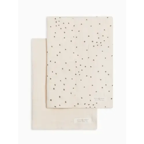 2-Pack Muslin Burp Cloths | Dot + Ivory