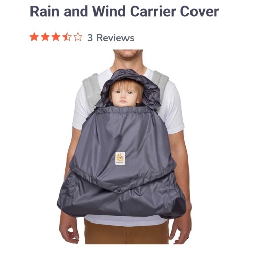 Ergobaby Rain and Wind Carrier Cover: Charcoal