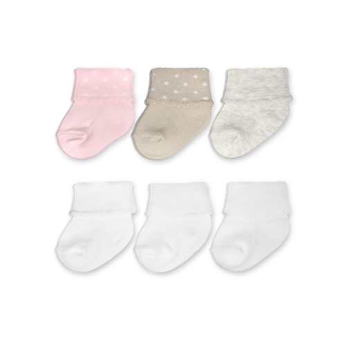 Carter's Child of Mine, Newborn Girl Folded Cuff Socks, 6 Pack, 0-6M