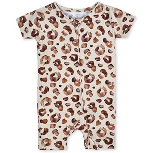 Gerber Baby Buttery-Soft Short Sleeve Romper with Viscose Made with Eucalyptus