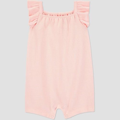 Carter's Just One You®️ Baby Girls' Solid Thermal Romper - Pink Newborn