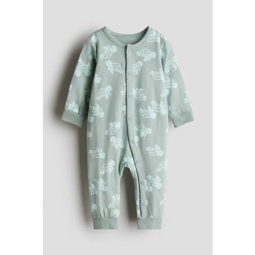 PRINTED COTTON PAJAMA JUMPSUIT