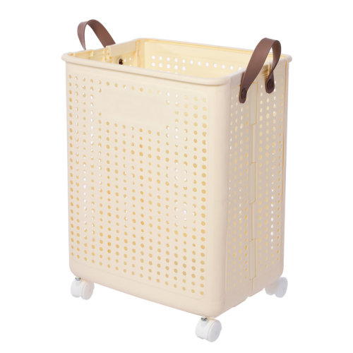 Rebrilliant Plastic Rolling Laundry Hamper with Handles | Wayfair