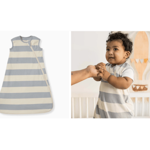 Rugby Stripe Organic Lightweight Beekeeper™ Wearable Baby Blanket - Qu – Burt's Bees Baby