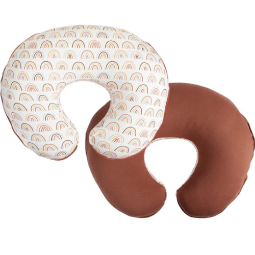 Boppy Nursing Pillow Cover, 100% Organic Cotton, Spice Rainbows, Fits the Original Support Boppy Pillow for Breastfeeding and Bottle Feeding, Cover Only, Nursing Support Pillow Sold Separately