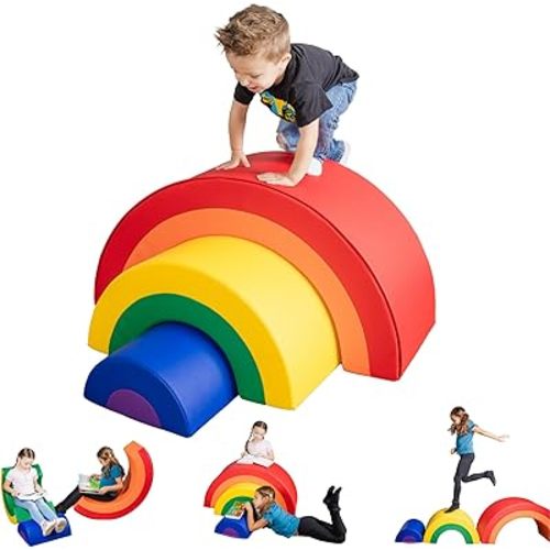 Arc Rainbow Climber Playset - Soft Play Activity Set for Toddlers - Children's Indoor Gym for Preschools daycares and Homes