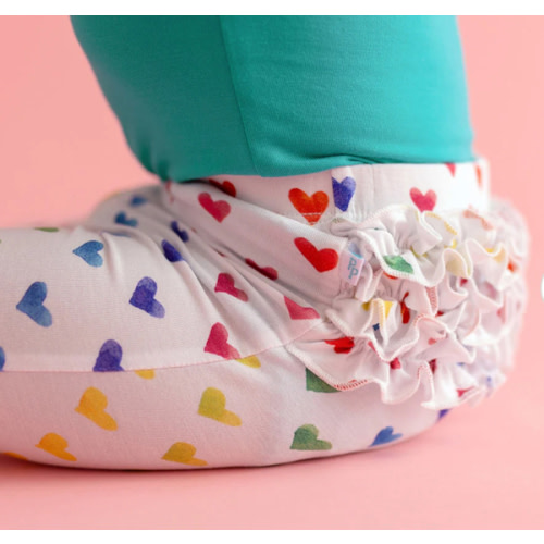 White Toddler Ruffled Bum Leggings | Care Bears™ Rainbow Hearts