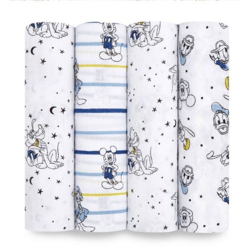 aden + anais essentials Swaddle - White 4pk