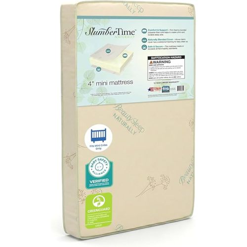 Simmons Kids SlumberTime Naturally 4-Inch Mini Crib Mattress