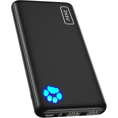 INIU Portable Charger, Slimmest 10000mAh 5V/3A Power Bank, USB C in&out High-Speed Charging Battery Pack, External Phone Powerbank Compatible with iPhone 16 15 14 13 12 Samsung S22 S21 Google iPad etc
