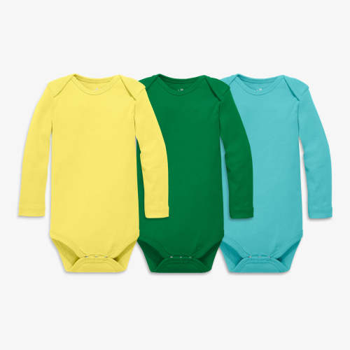 The Organic Long Sleeve Babysuit 3-pack