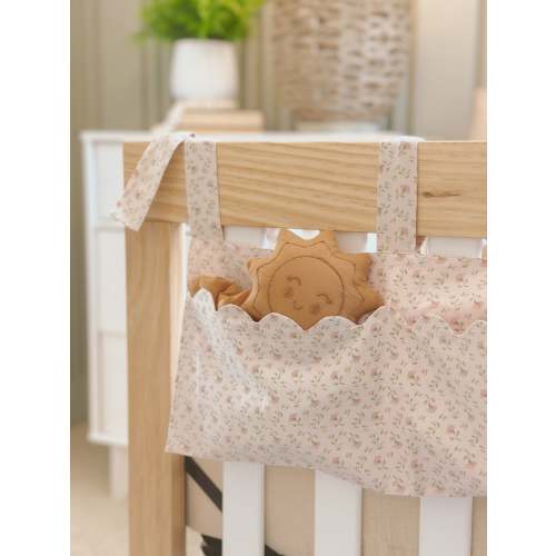Bed/ Crib Pocket Organizer in Pink Floral