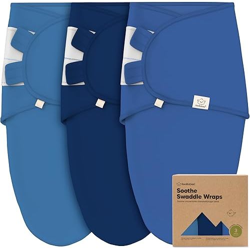 3-Pack Organic Baby Swaddle Sleep Sacks - Swaddles for Newborns, Infant 0-3 Months, Baby Girls, Boys, Soft & Snug Newborn Sleep Sack, Nursery Swaddling Blankets (Frost)