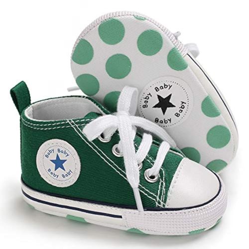 Unisex Baby Girls Boys Canvas High-top Shoes, Newborn Infant Anti-Slip Soft Sole Frist Walking Breathable Sneakers