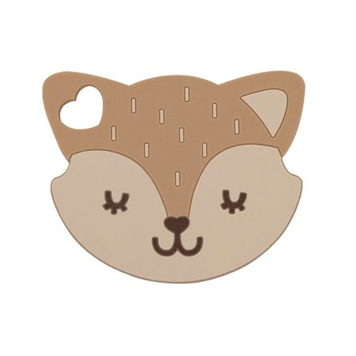 Pearhead Fox Silicone Baby Teether, Teething Toy for Babies 0+ Months, BPA Free Teether, Safe and Gentle Teething Relief
