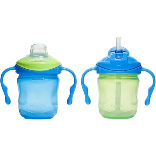 Playtex Baby Sipsters Stage 1, Straw and Soft Spout, Trainer Starter Kit - Blue & Green, 2 Count