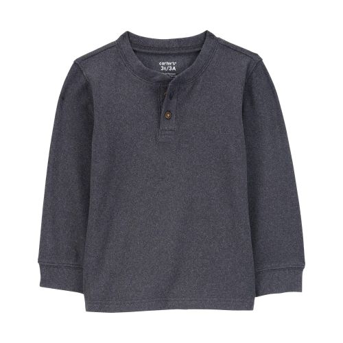 Baby Drop Needle Long-Sleeve Henley Tee - Carter's | Carter's
