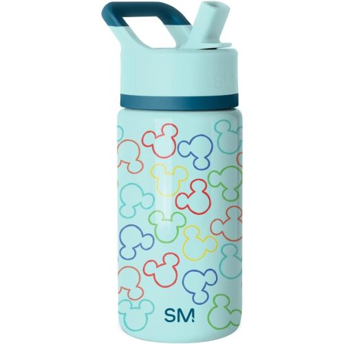 Simple Modern Kids Summit Water Bottle with Straw Lid | Disney Mickey Mouse 14oz Stainless Steel Cup Insulated Tumbler for Boys, School | Cheers to Mickey Ears