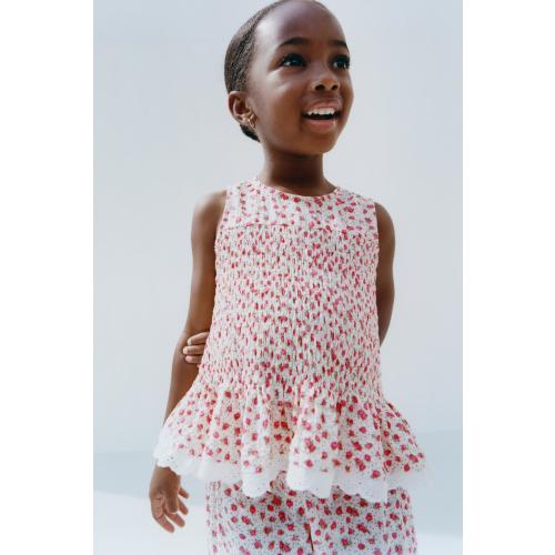 FLORAL TOP - Red | ZARA United States