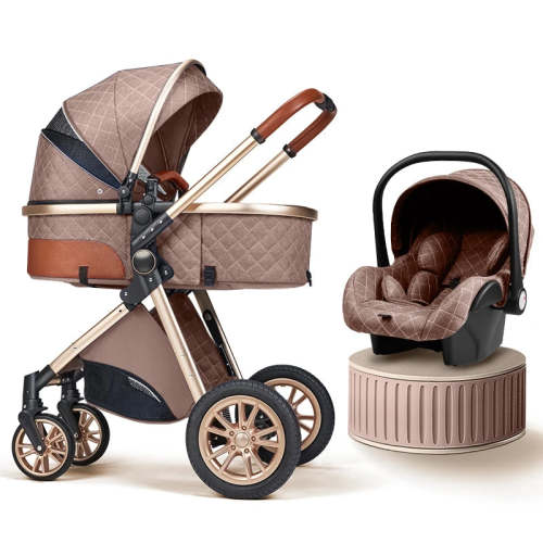 Luxury 3-in-1 Baby Stroller with Infant Carrier – Reversible, Lie-Flat – Kin & Nest