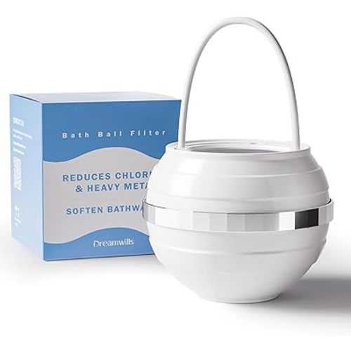 Bath Ball Filter For Bathtub Faucet-NSF Certified Reduce 99% Chlorine, Hard Water Softener & Add Nourishing Minerals For Sensitive Skin, Body, Hair & Baby Care, Bathroom Shower Purifier, 2500Gal