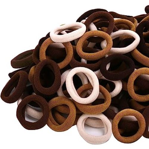 Qarwayoc Mini Hair Ties for Toddler Girls, Tiny Baby Girls Hair Ties, Infant Hair Ties, Kids Hair Ties Bands and Baby Girls Ponytail Holders No Damage(Diameter 1 Inch and 4 Colors) by Qarwayoc