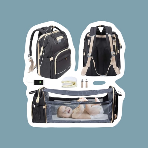 The Sequoia Baby Backpack Black & Grey