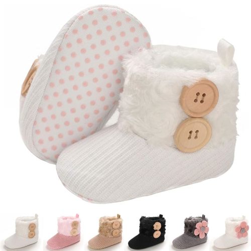 E-FAK Baby Boy Girl Boots Newborn Shoes Winter Snow Bowknot Anti-Slip Soft Sole Warm Infant Toddler Prewalker Booties