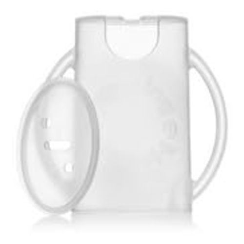 Original Squeeze Proof Flipping Holder with Open Bottom for Food Pouches & Juice Boxes - Multipurpose - Prevent Messes & Support Self-Feeding - Easy Grasping Handles - Made in USA - White