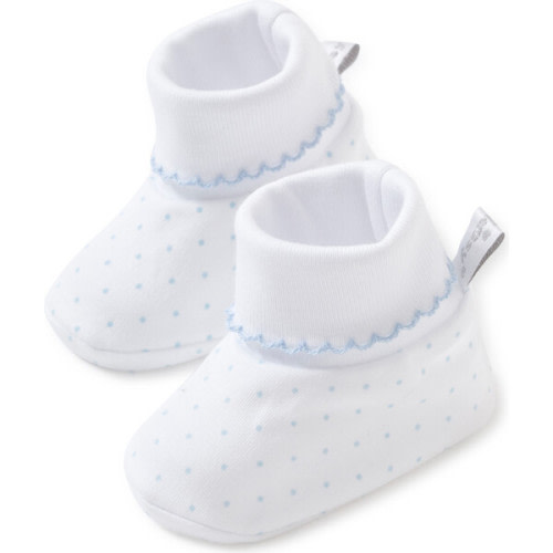 New Dots Booties, White/Blue - Kissy Kissy | Maisonette