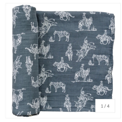 Wild West Muslin Swaddle Blanket – HoneyBug