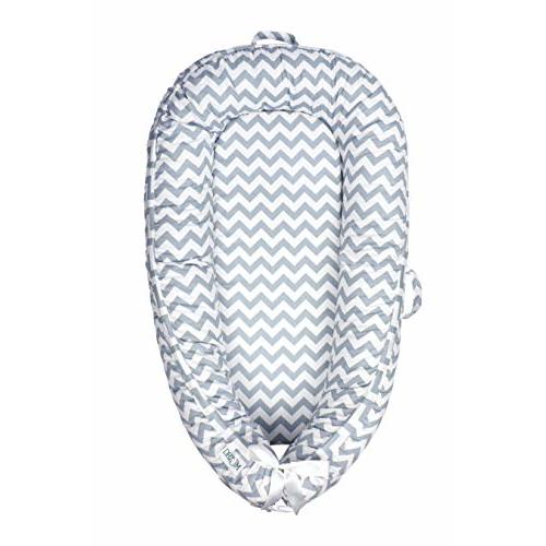 Baby Lounger and Baby Nest Perfect for Co Sleeping Baby Bassinet Soft Cosleeping Baby Bed Premium Quality and Suitable from 0-18 Months -Breathable & Hypoallergenic Portable Crib(Gray)