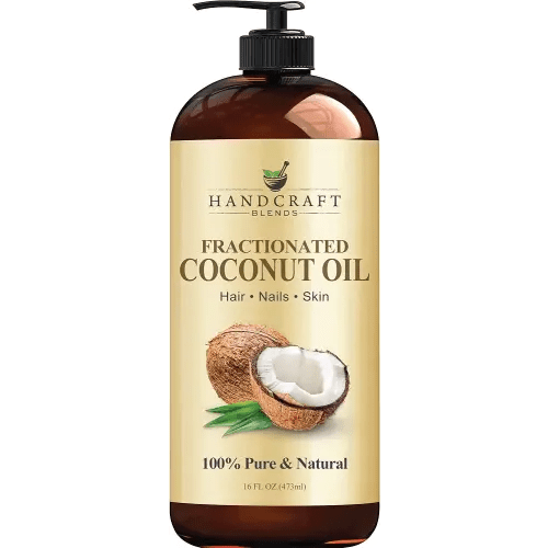 Handcraft Blends Fractionated Coconut Oil - 16 Fl Oz - 100% Pure and Natural - Premium Grade Carrier Oil for Skin, Hair and Body - Massage - Hair Tonic
