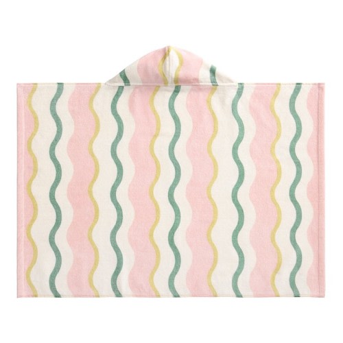 Wavy Stripe Baby Beach Hooded Towel UPF 50+