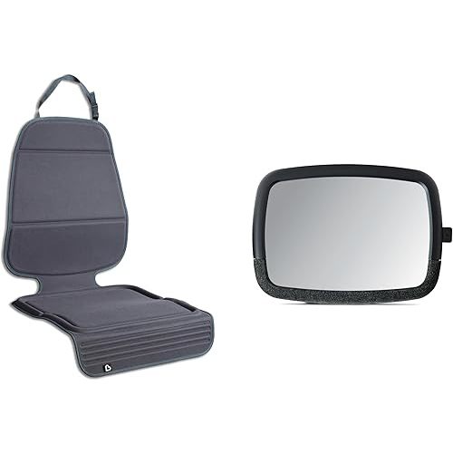 Munchkin® Child Car Seat Protector and Baby Car Mirror, Elite Seat Guardian™ and Pivot 360 Baby in-Sight® Adjustable Auto Mirror for Rear Facing Carseats