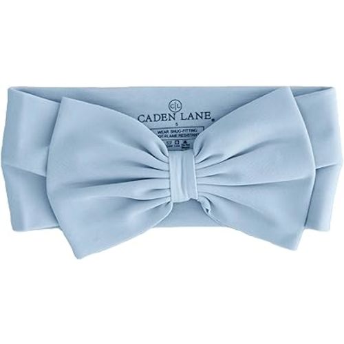 Caden Lane Swim Bow, UPF 50+ Sun Protection, Quick-Drying and Chlorine Resistant Nylon-Spandex Headband, Soft, Stretchy & Stylish Swimwear Accessory, Sky Blue, Small
