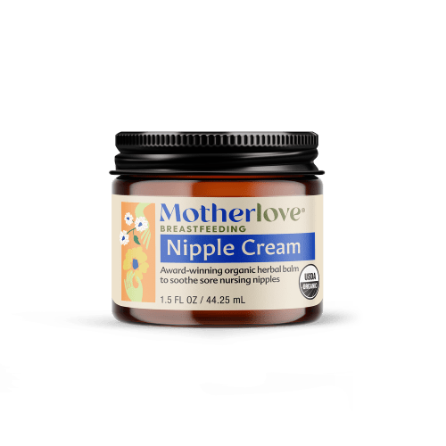 Motherlove Organic Lanolin-Free Nipple Cream, Breastfeeding Essential, 1.5 oz Jar