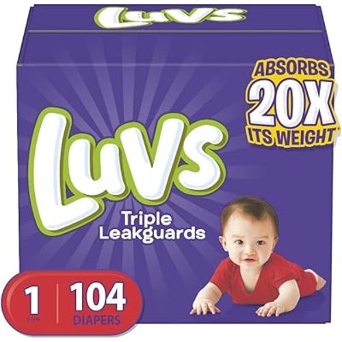 Luvs Luvs Triple leakguards Diapers Size 1 104 Count, 104 Count