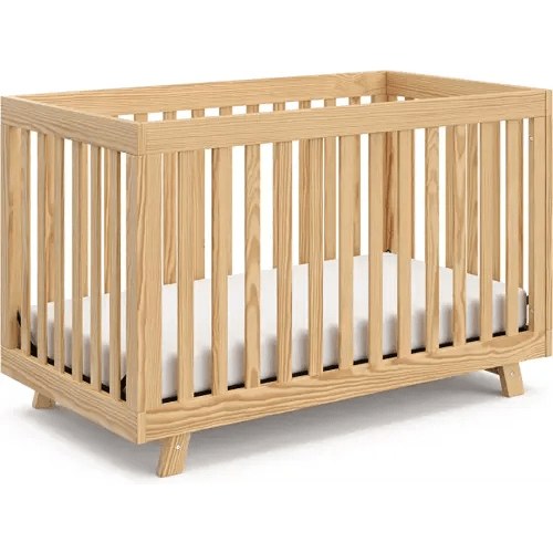 Storkcraft Beckett 3-in-1 Convertible Crib (Natural) – Converts from Baby Crib to Toddler Bed and Daybed, Fits Standard Full-Size Crib Mattress, Adjustable Mattress Support Base