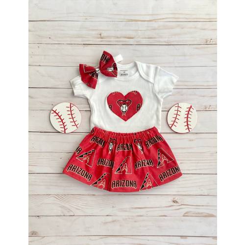 Arizona Diamondbacks Baby Outfit, Arizona Diamondbacks Baby Girl, Diamondbacks Baby Outfit, Arizona Diamondbacks Skirt