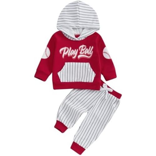 Baby Boy Clothes Infant Hoodie Set Long Sleeve Sweatshirts with Elastic Pants 2Pcs Toddler Fall Winter Outfit