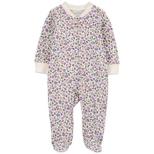Baby Girl Carter's Floral 2-Way Zip Cotton Sleep & Play Pajamas