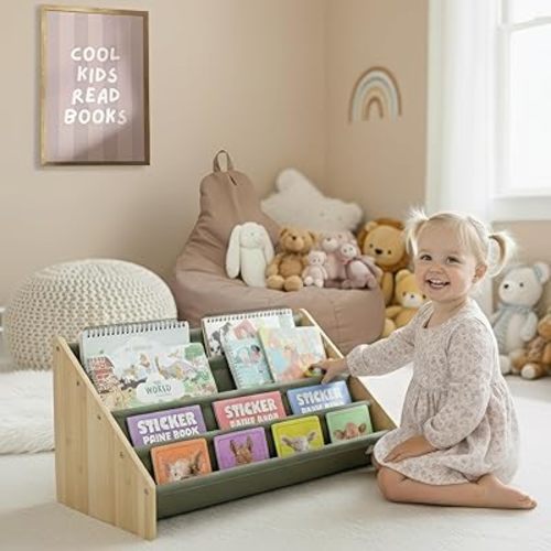 ZICOTO Decorative Kids Bookshelf - Sage